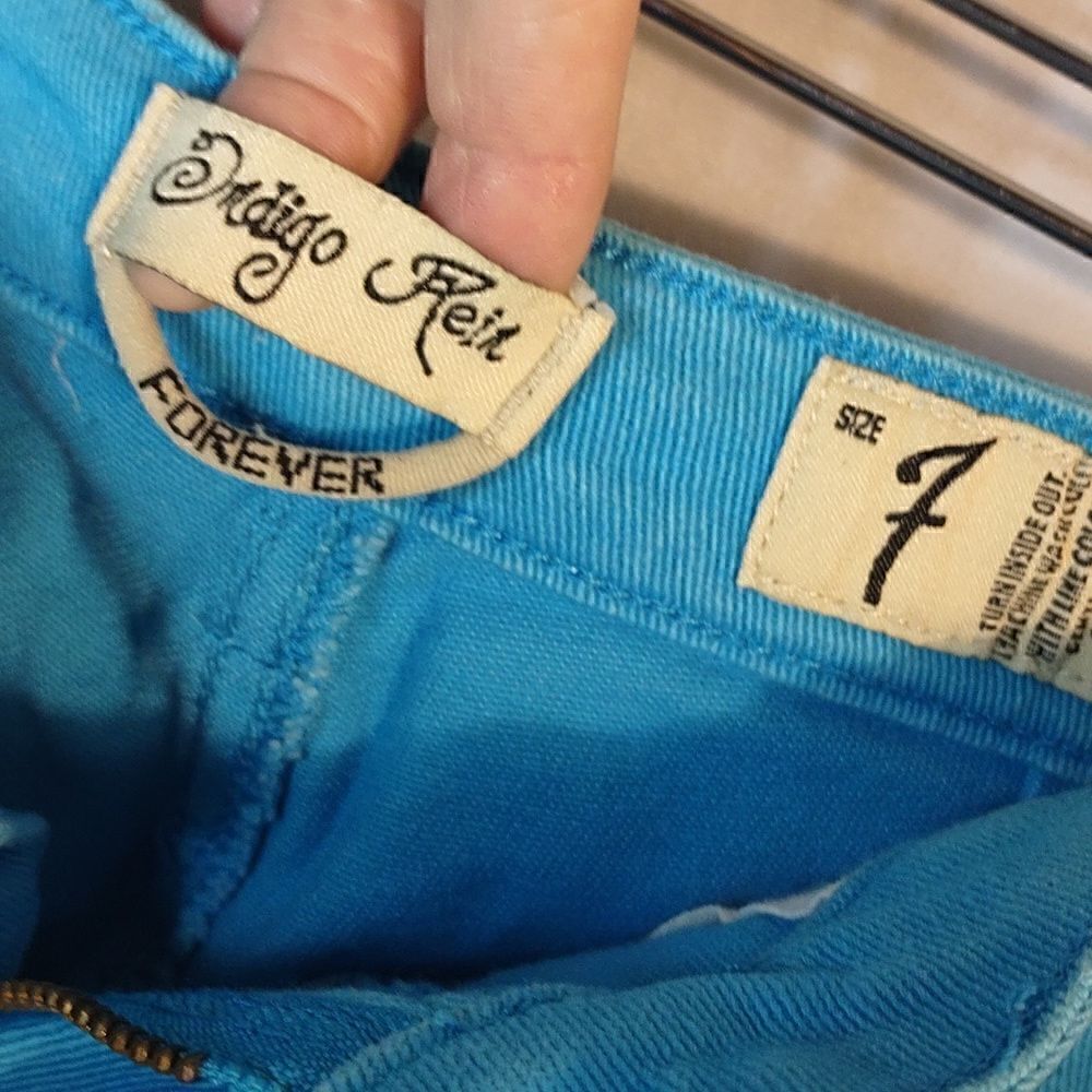 Indigo Rein Low Rise Denim Shorts - Picture 3 of 6